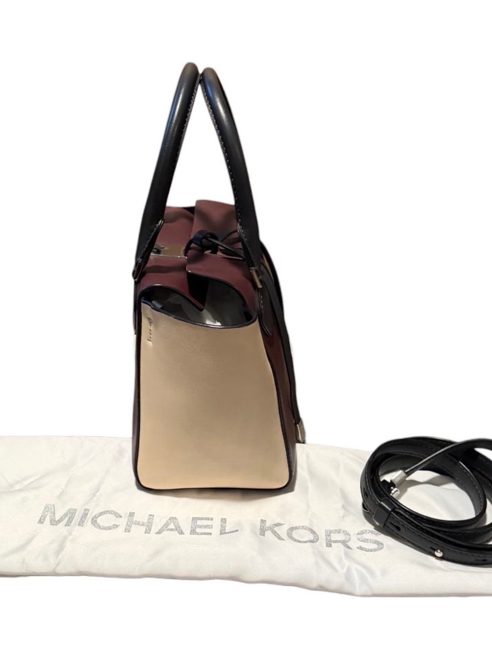 Michael Kors Miranda Color-Block Leather Tote - Picture 6 of 9
